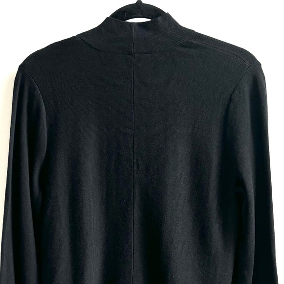 J Jill Seamed Wrap Long Sleeves Sweater Black Size Small - Picture 5 of 12